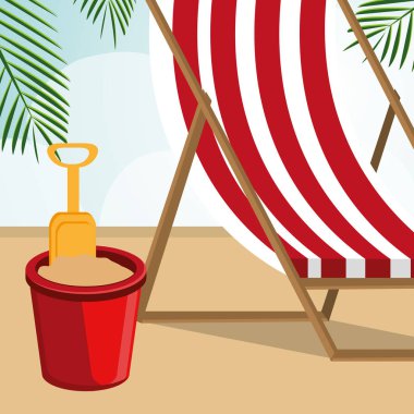 kum kova sahne ile plaj manzara