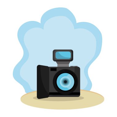 Plaj manzara fotoğraf kamera ile