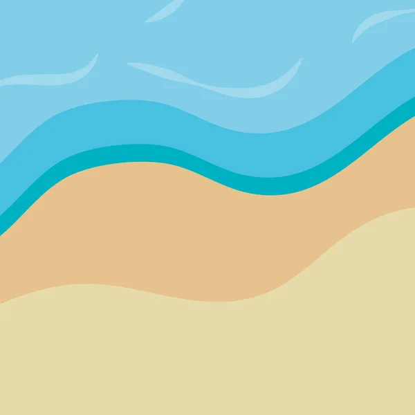 Paisaje de playa escena fondo — Vector de stock