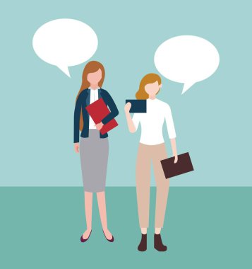 kağıtları vektör çizim söz holding iş çalışma alanı kızlar