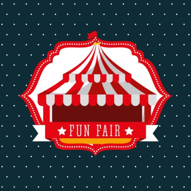 çadır klasik noktalı arka plan karnaval Eğlence Fuarı vektör çizim