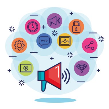 megafon reklam sosyal medya ağ bağlantısı online