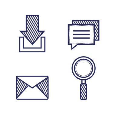 medya öğeleri uygulamalar web Icons set