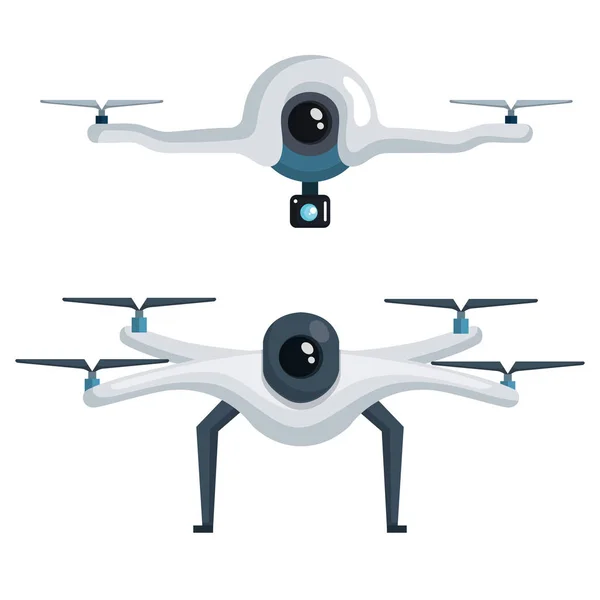 Fotó és videó kamera létre drone — Stock Vector