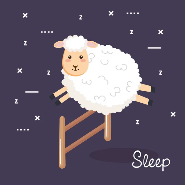 good night sleep cartoon sheep jump fence