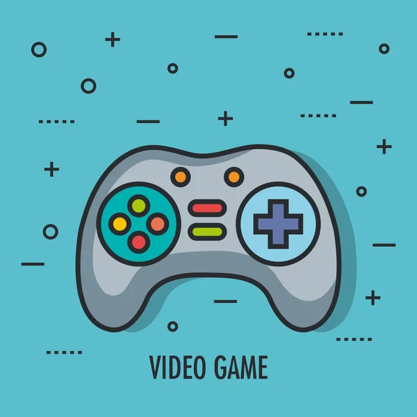 Video game controller buttons device technology — Stock Vector