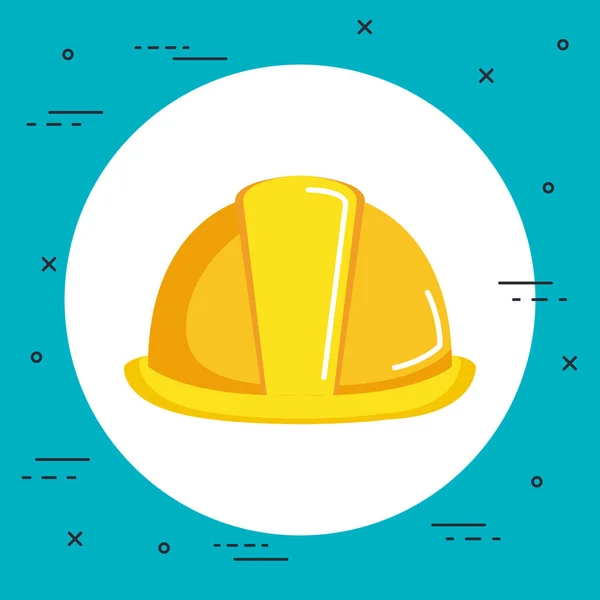 Casco de construcción icono sombrero duro constructor protección — Vector de stock