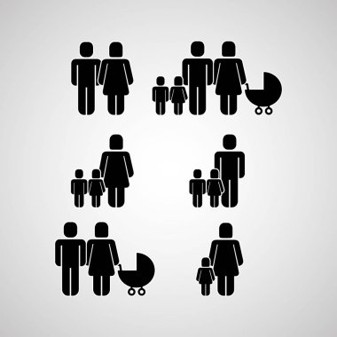 insanlar aile toplum piktogram vektör çizim Grup