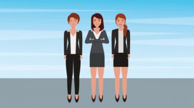 takım çalışması iş kadınları grubu meslek karakterler