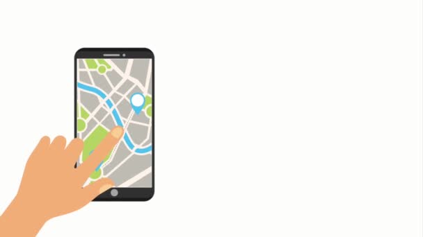 main avec GPS mobiles carte de navigation emplacement voitures 