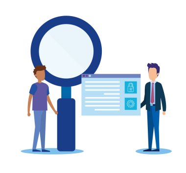 Büyüteç ile mini insanlar