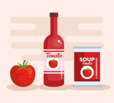 Domates ketçap ve sebze çorbası