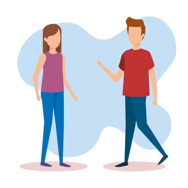 Genç çift avatarlar karakter