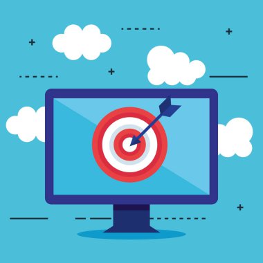 seo simgeleri ile masaüstü bilgisayar