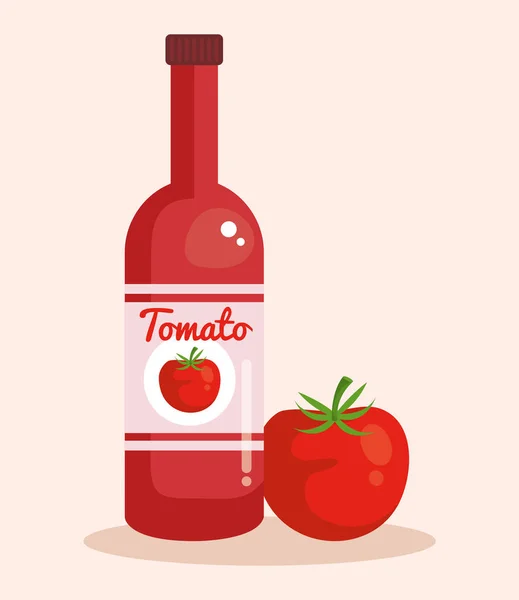 Tomato ketchup bottle icon — Stock Vector