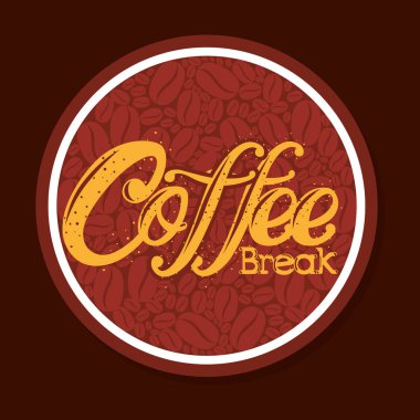 lezzetli kahve molası etiket