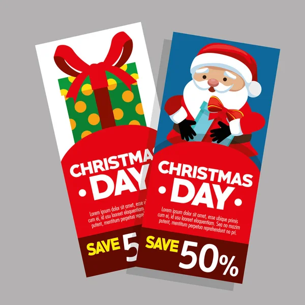 Kerstmis verkoop decoratieve tags — Stockvector