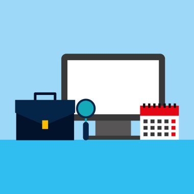 bilgisayar portföyü ile izlemek ve vektör çizim tasarım Icons set