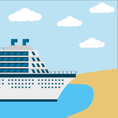 Gezinti ulaşım Adası cruise Pazar vektör çizim