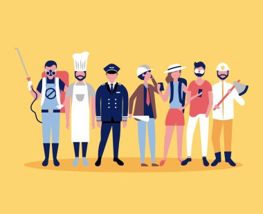 profesyonel insanların zor işleri vektör çizim çalışma