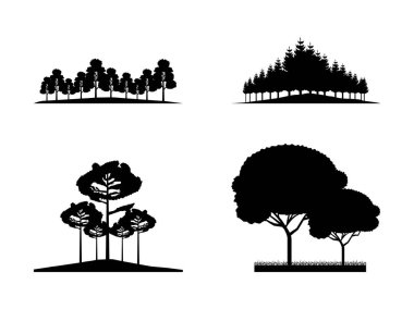 Yolculuk tutkusu seyahat alps ağaçlar isoleted vektör çizim manzaralar