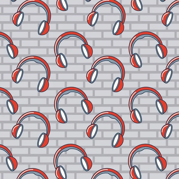 Creative Idea Headphones Hear Music Background Vector Illustration — Stock Vector