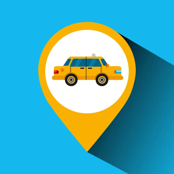Gps Navigation Transportation Ubication Taxi Way Drive Vector Illustration — Stock Vector