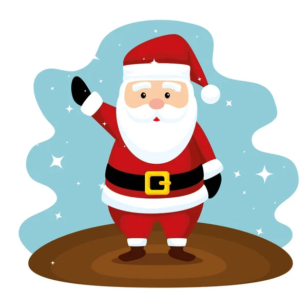 Santa Claus Celebrate Merry Christmas Vector Illustration — Stock Vector