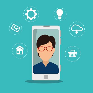 Smartphone sosyal medya commuciation teknoloji