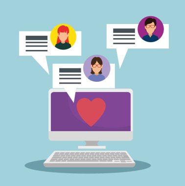 bilgisayar teknolojisi ve sosyal sohbet kabarcıklar