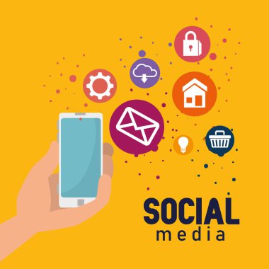 sosyal uygulamalar ile elinde Smartphone teknoloji