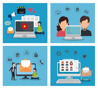 dizüstü bilgisayar ve tv teknoloji iletişim ile ayarla