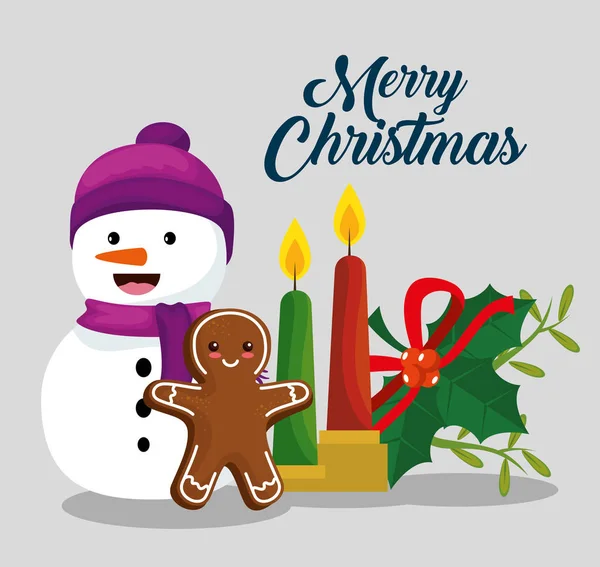 Joyeux Noël décoration pour célébrer les vacances — Image vectorielle