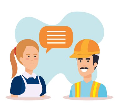 kadın hizmet çalışan söz builder ile