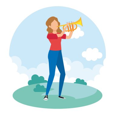 kadın oyun trompet müzikal