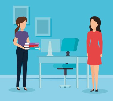 İşyerinde zarif iş kadınları