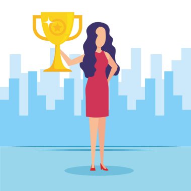 trophy Kupası Ödülü kadınla