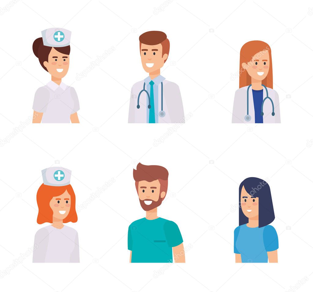 group of doctors with nurse