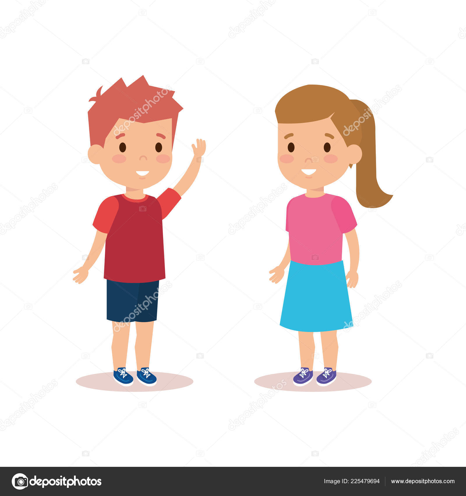 Boy And Girl Cartoon Stock Vector Image By C Yupiramos