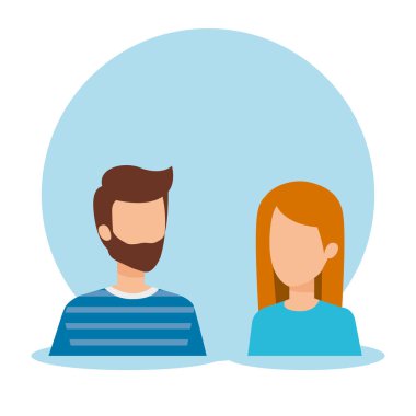 Kadın ve erkek avatar tasarım