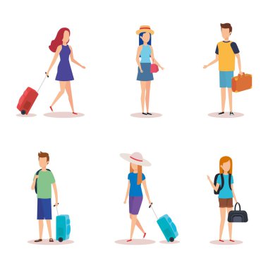 İzole seyahat insanlar tasarım