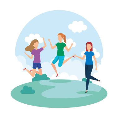 Genç kızlar tasarım atlama