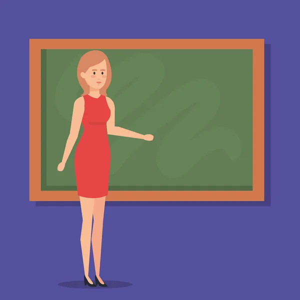 Lärare med blackboard design — Stock vektor