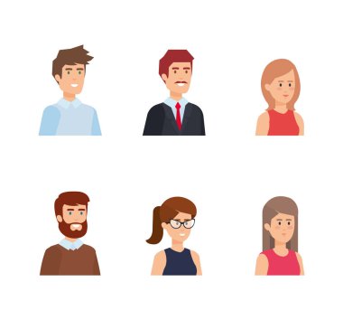 Kadın ve erkek avatar tasarım