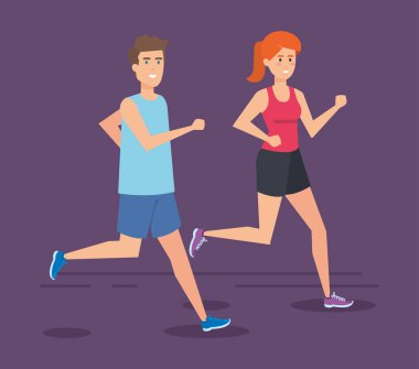 Fitness kız ve erkek tasarım 