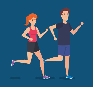 Fitness kız ve erkek tasarım 