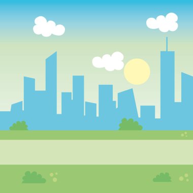 Peyzaj park sahne simgesi