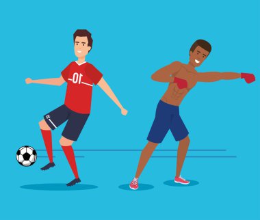 erkekler futbol pratik ve boks
