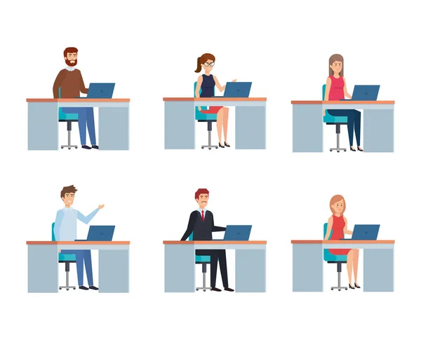 People in offices design — Stock Vector