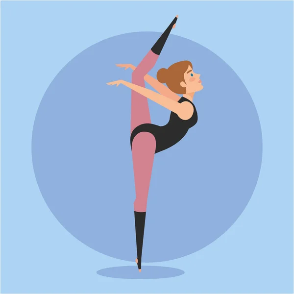 Danse ballet fille design — Image vectorielle